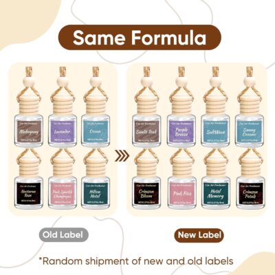 6 Pack Car Air Freshener, Long Lasting Natural Essential Oil Fragrance Diffuser - Pink Sparkle Champagne, Moonlit Gardenia & Nocturne Rose, Hanging Female Perfume Car Accessories Decor Gift - Image 3