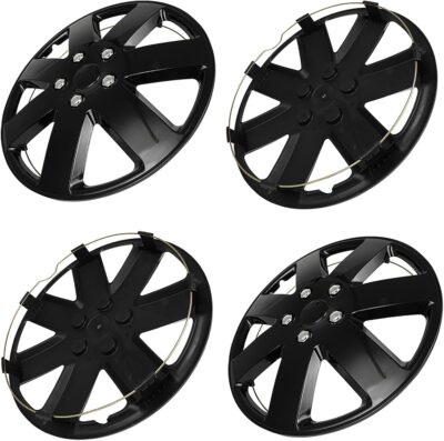 SCITOO 16 Inch Black hubcaps, universally Adaptable to Cars, Trucks, SUVs, Simple to Mount, Elegant Design, rustproof Wheel Rim Cover Set of 4 - Image 8