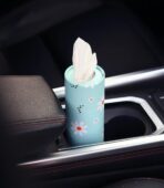 Car Tissue Holder with Facial Tissues Bulk - 4 PK Car Tissues Cylinder, Tissue Holder for Car, Travel Tissues for Car Cup Holder, Refill Car Tissue Box Round Container - Image 4