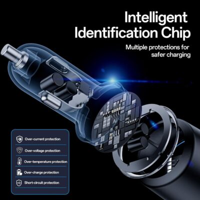 USB C Car Charger Fast Charging 200W, Dual PD 100W Type C Car Charger, PD3.0/QC4.0/PPS Cigarette Lighter Adapter for iPhone 16/15/14/13/12, Galaxy S22/S21 Ultra, MacBook, Laptop etc - Image 5