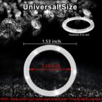 LivTee 2 PCS Crystal Double Rhinestone Car Engine Start Stop Decoration Ring, Bling Car Interior Accessories for Women, Push to Start Button Cover Sticker, Automotive Decals, White - Image 4