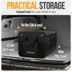 FORTEM Trunk Organizer For SUV Car Organizer and Storage, Multi-Compartment Storage Bag Car Accessories for Women Men, Perfect Christmas Gifts, 1680D Oxford, Non Slip Bottom, Straps, Soft Cover (90L) - Image 3