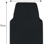 Universal Car Floor Mat Hex Style Dirt Catcher Anti-Slip Heavy Duty Waterproof Easy Clean - (Black, Driver Side, Large 1 Piece)