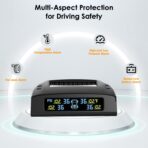 Tymate RV Tire Pressure Monitoring System, Solar Charge TPMS, 6 Sensors & 5 Alarm Modes, M7-3 2024 Updated Color Display, W/Repeater for Longer Distance Transmission, 0-87 PSI for RV Trailer Camper - Image 4