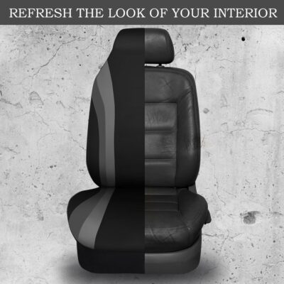 CAR PASS AquaShield Neoprene Waterproof Car Seat Covers for Front Seats Only, High Back Bucket Seat Cover,Airbag Compatible,Line Rider Seat Covers Universal Fit for Truck Van SUV (Black and Gray) - Image 5
