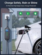 12A-16A Level 1&2 Charger for tesla Adjustable Current, Delay Charge & Smart Display NACS Mobile/Home Charger, 21ft Mobile Connector Cable for Model X/Y/3/S/Cybertruck, NEMA 6-20/5-15 Plug, 110-240V - Image 7