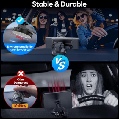 Wireless CarPlay Screen for Car - Portable Dash 9" HD IPS Screen with Strongest Suction Mount, Android Auto, GPS Navigation, Bluetooth Handsfree, Airplay, MirrorCast, Fit Most Cars - Image 3