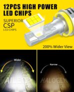 AILEO 2024 Upgraded H11 LED Bulbs,18000LM 60W 500% Ultra Brightness 6500K Cool White H8 H9 H11 LED Fog Light Bulb,Canbus Plug and Play,2Pcs - Image 4