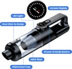 Cordless Handheld Car Vacuum Cleaner for Car Interior, Strong Suction Portable Vacuum for Pet Hair & Quick Home Cleaning, Rechargeable with LED Light & Attachments - Image 8