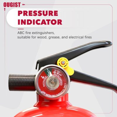 Ougist ABC Fire Extinguisher for Home, 2.5lb Small Fire Extinguisher for Kitchen & Garage, Vehicle Fire Extinguisher for Truck, Car and Boat, Professional Safety Grade, Red - Image 4