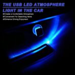 4 PCS Car Interior USB LED Light, Plug-in USB Car Decor Ambient Lighting Kit, Portable Mini Night Light, Car Interior Accessories Suitable for Most Vehicles (Blue) - Image 6