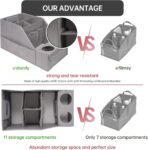 MULISOFT Car Seat Organizer - Backseat Organizer with 11 Storage Compartments and 2 Cup Holders for Travel, Kids - Image 5