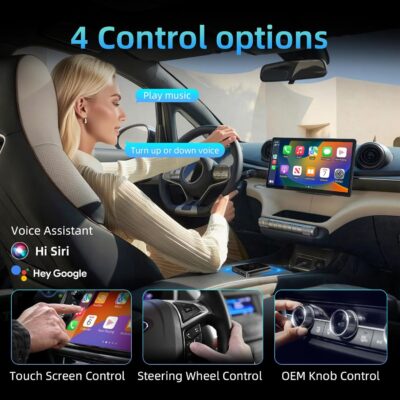 AI Box Wireless CarPlay & Auto Adapter - Plug & Play, Dual-Band WiFi, Bluetooth 5.4, 4K Video Support, Android 13.0 System, Compatible with Factory CarPlay & Android Auto （4GB RAM+32GB ROM） - Image 6