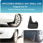 2 PCS Car Mud Flaps, Tire Rear Splash Fender Guard Trim Kit for All Weathers, PVC Anti-scratch Waterproof Mudguard Protector, Seamless Fit Modification Part for Cars SUVs Trucks (Black) - Image 6