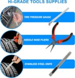 Tire Repair Kit, Tire Inflator Portable Air Compressor, Heavy Duty Flat Tire Repair Kit With 12V Air Pump For SVU, Car, Motorcycle, Truck, RV And Other Tire Repair - Image 6