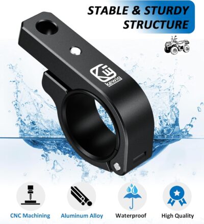 2 PCS Light Bar Mounts, Aluminium Alloy LED Light Mounting Brackets, Sturdy Roll Bar Clamps for Motorcycle ATV UTV Truck, Fit for 0.875" / 1" / 1.125" / 1.26" / 1.375" Handlebar Roll Cages - Image 4