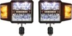 SAM 1312200 Snow Aftermarket Manufacturing Heated LED Universal Plow Headlight Kit With Multi-Mount Signal, Directional Indicator, Easy Installation, Snowplow Accessories, Snowplow Equipment