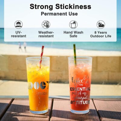 Black Permanent Vinyl - Glossy Black Adhesive Vinyl Roll for All Cutting Machine, Permanent Outdoor 12" x11FT for Decor Sticker, Car Decal, Scrapbooking, Signs, Glossy & Waterproof - Image 4