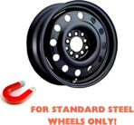 OxGord 16" Inch Hubcap Wheel Covers - (Set of 4) Hub Caps for Standard Steel Rims - Snap-on (Ice Black) - Image 3