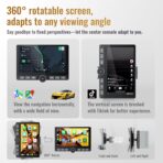 10.1" Single Din Android Car Stereo with 360° Rotatable Touch Screen - Android 13, Wireless CarPlay & Android Auto, 2G+64G, Built-in GPS/Wi-Fi/Bluetooth, Includes Backup Camera. - Image 3