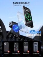 MOKPR Wireless Car Charger, 15W Auto Clamping Car Charger Dash Windshield Air Vent Phone Holder Compatible with iPhone 16 15 14/13/13 Pro/12 pro/12/11/X/8, Samsung S24/S23/S22 - Image 5