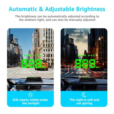 Heads up Display for Cars,Car HUD,Head up Display for Car,Car Speedometer Display,Automatic Brightness Adjustment,Speeding Alert,USB Cable Plug & Play - Image 5