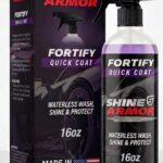 Car Wax Spray and Ceramic Coating for Cars - 3 in 1 Waterless Car Wash and Detailing - Quick Effect Coating Agent for Car - High Gloss Top Coat, Shiny Car Stuff by Shine Armor - Protective Wax 16FlOz