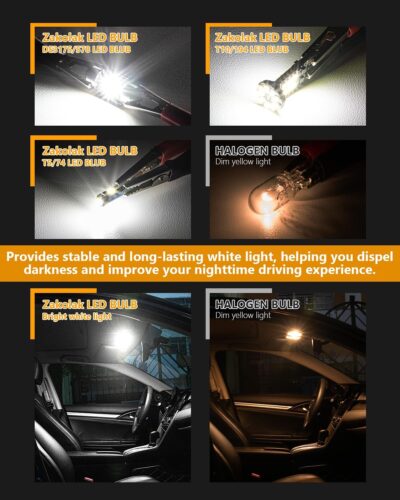 24PCS LED Interior Car Lights, Extremely Bright 6500K White LED Bulb Kit, Applicable to Dome Map Door Lights and Other Parts Replacement for Your Cars, to Help You See Inside The Car at Night - Image 3