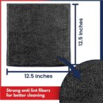 USANOOKS Premium 300GSM Microfiber Cleaning Cloth - 12.5"x12.5" High Performance - 1200 Washes, Ultra Absorbent Microfiber Towels for Cars Undercarriage, Rims & Engine Bay Cleaning - Microfiber Cloth - Image 2