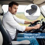 Memory Foam Seat Cushion,Office Chair Cushion with Lumbar Support for Back Pressure Relief, Car Seat Cushion with Adjustable Strap,Sciatica Pad Cushions for Car,Truck, Desk,Gaming Chair - Image 4