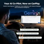 LAMTTO 11'' AI CarPlay Screen with Google-Play Download APPs & Gemini, Smooth 8-Core, Wireless Car Play Android Auto, Vivid 60FPS 1920x720 Display, 1080P Backup Camera/DVR for Road Trip Entertainment - Image 4