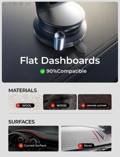 LISEN for Magsafe Car Mount, Phone Holders for Your Car, Magnetic Car Accessories for Women Men Jeep Truck BMW Kits for iPhone 17 Pro Max 16 15 14 13 12, Samsung S26, Black - Image 8