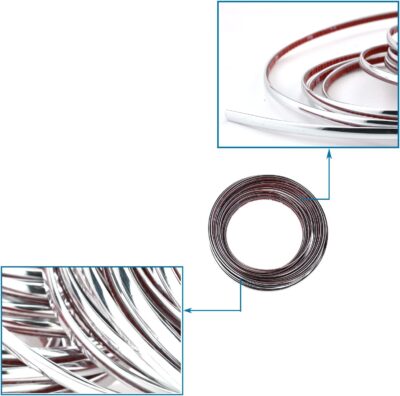 Lunsom Custom Most Chrome Plated Decoration Trim Strip Line, Car Door Fender Interior DIY Moulding Trimming Strip for Most Vehicle (12M x 6MM) - Image 4