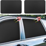 Car Curtains for Side Window - 2 Pcs Back Privacy Sun Shades Magnetic 100% Block Light Car Window Covers with Cooler Feeling (dexterous, back-2pcs)