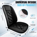 Chezope Car Seat Cushion with Back Support Pillow, Car Seat Cushion for Long Driving, Breathable Car Seat Protector, 1.2'' Thick Memory Foam Design for Pain Relief, Seat Pad for Car SUV Truck (Black) - Image 2
