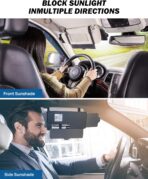JoyTutus Car Sun Visor Sunshade Extender, Adjustable Sun Visor Protects from Anti-Glare, UV Rays Blocker Window Windshield Sunshade Extender for Car SUV - Image 3