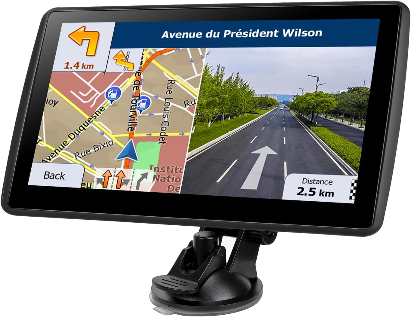 7180ZLo2ekL._AC_SL1500_.jpg 7'' GPS Navigator for Car Truck RV - 2026 North America Maps Free Lifetime Updates, Touchscreen Navigation System, Speed & Red Light Warning, Turn-by-Turn Voice Guidance, for All Cars (Blue) - Image 1