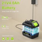 KEPEAK Cordless Pressure Washer, 1450PSI Portable Power Washer with 6-in-1 Nozzle, 21V Hand Held Pressure Washer with 2 Batteries, Electric Power Cleaner for Car, Garden, Home - Image 7