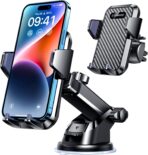 VANMASS【85+LBS Strongest Suction & Military-Grade 2026 Ultimate Car Phone Mount【Patent & Safety Certs】 Cell Phone Holder Truck for Dash Windshield Vent for iPhone 17 Pro Max Automobile Accessory Kits