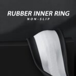 Leather Steering Wheel Cover for Chevy Silverado 1500 2500 3500, 14.5-15 inches Car Steering Wheel Cover with Non-Slip Breathable (Black) - Image 4