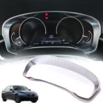 Center Console Dashboard Meter Panel Frame Trim Compatible with BMW 5 Series G30 G38 2018-2022,Car Dash Instrument Panel Speedometer Frame Molding Cover Trim Accessories (ABS Chrome)