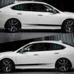 SUNJIKA Universal Vinyl Side Body Car Decals Racing Stripes Sticker Stripe Graphics Car Side Decals for SUV Off-Road Auto Car Body Side Door Decoration Racing Accessories 2PCS (Black) - Image 4