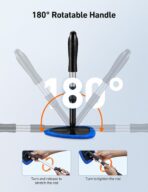 AstroAI Windshield Cleaner Tool, Car Interior Window Detailing Cleaning Kit with Extendable Handle and 4 Easy-to-Install Reusable Microfiber Pads, Auto Glass Wiper Brush Kit for Car&Home, Blue, 21in - Image 4