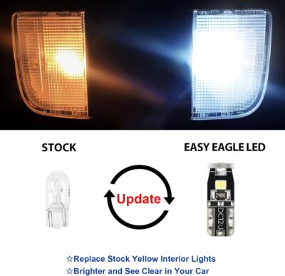 EASY EAGLE LED Interior Car Lights for Grand-Cherokee-1999-2010: 14 Piece Kit White LED Light Bulbs - Super Bright 6000K + Install Tool - Image 2
