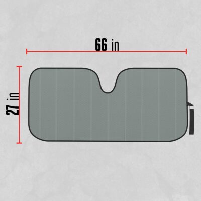 Motor Trend Gray Accordion Folding Car Windshield Sun Shade - Blackout Sun Visor for Car Windshield - Foldable Jumbo Sunshade and Front Window Truck Sun Screen for UV Sun Protection - 66 x 27 - Image 8
