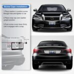 2 Pack License Plate Frames, Stainless Steel Car License Plate Cover Car Accessories with Screw Caps (Black) - Image 5