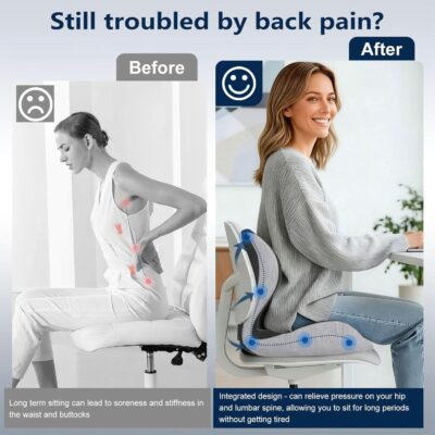 Adult Booster Car Seat Cushion, Office Chair Cushion,Truck Seat Cushion, Memory Foam Seat Cushion Increase Height by 3.94 Inch, Car Cushions for Driving Long Sciatica Tailbone Pain Relief - Image 5