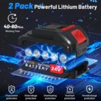 Portable Cordless Pressure Washer, 18 bar Portable Power Washer with 6-in-1 Nozzle, 6L/min Hand Held Pressure Washer with 2 Batteries, Sprays 6-10m Away, Battery Power Cleaner for Car, Garden, Home. - Image 4