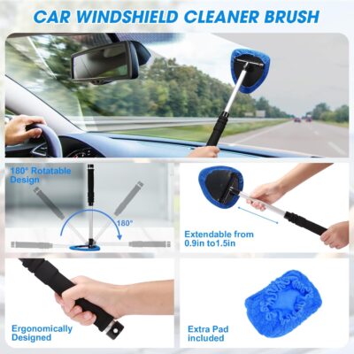 25PCS Car Cleaning Kit, Car Detailing Kit Interior with High Power Handheld Vacuum Cleaner, Windshield Cleaner, Cleaning Gel, Professional Auto Accessories for Men, Women - Image 5