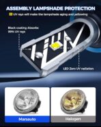 Marsauto H11/H16/H8 LED Fog Light Bulb, 14,000LM 6500K White H11 H16 H8 LED Fog Lights, 70000HRS Lifespan H11 Fog Light Bulbs for Car, Play and Plug, Exterior Lighting - Image 6